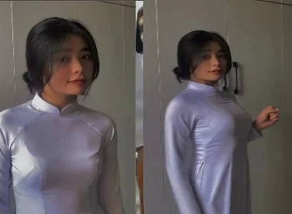 Em nữ sinh áo dài mông tròn phê đê mê